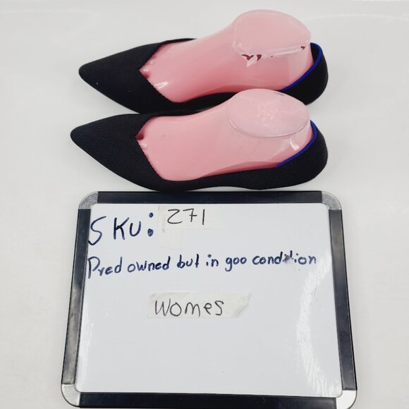 Rothy's Women's Black The Point II Canvas Slip-On Casual Ballet Flat Size 9 - Picture 7 of 7